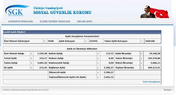 30 yıla çıkarsa 156 bin lira olurken, sınırları zorladık ve 50 yıllık bir devlet memuru emekli olurken 269 bin lira alabileceğini gördük.