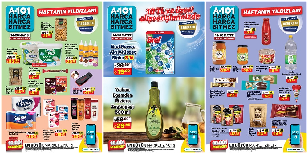 14 - 20 Mayıs 2022 A101 Haftanın Yıldızları Kataloğu