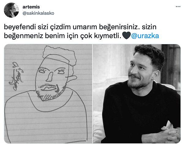 Twitter'daki Artemis isimli kullanıcı Uraz Kaygılaroğlu'nun müthiş bir portresini çizdi.