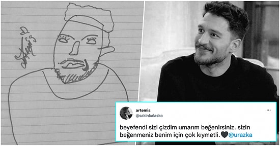 Uraz Kaygılaroğlu Kendisini Çizen Hayranına Verdiği Cevap ile Herkesi Güldürdü