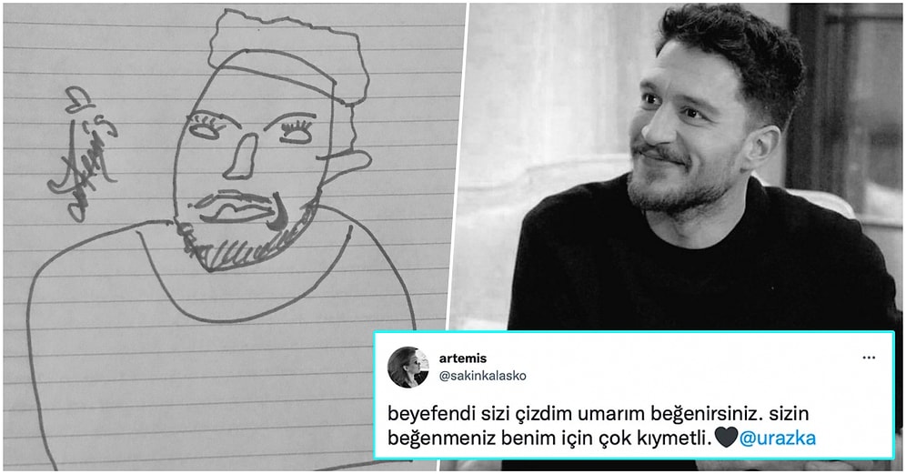 Uraz Kaygılaroğlu Kendisini Çizen Hayranına Verdiği Cevap ile Herkesi Güldürdü