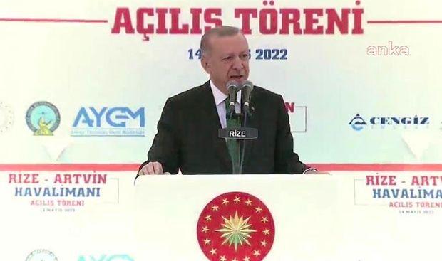 Erdoğan, Rize-Artvin Havalimanı Açılışında Konuştu: 'Uçaklarımız Boş Gidip Geliyor'