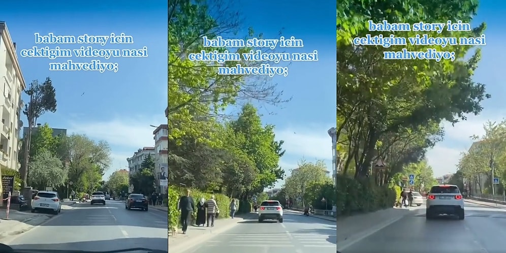 Radyoda Çalan Şarkıya Kendisini Fazla Kaptıran Babanın, Oğlunun Çektiği Story'e Katkıda Bulunduğu Anlar