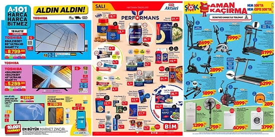 İndirim Günleri Başlıyor: 16 - 22 Mayıs Haftasında A101, BİM ve ŞOK Aktüel Ürünler Listesinde Neler Var?