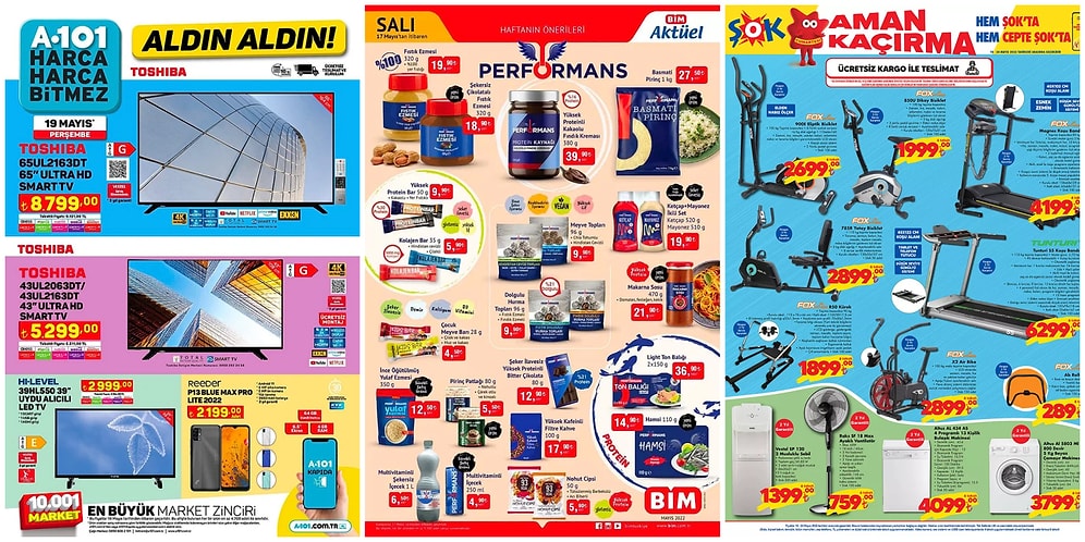 İndirim Günleri Başlıyor: 16 - 22 Mayıs Haftasında A101, BİM ve ŞOK Aktüel Ürünler Listesinde Neler Var?