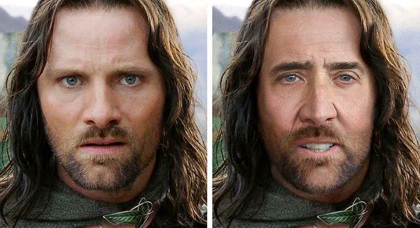 7. Nicolas Cage - Aragorn, Yüzüklerin Efendisi