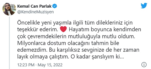 Twitch'in sevilen yüzlerinden ve BBL Esports'un kurucularından olan Kemalcan "KendineMüzisyen" Parlak geçtiğimiz gün 27 yaşına bastı.