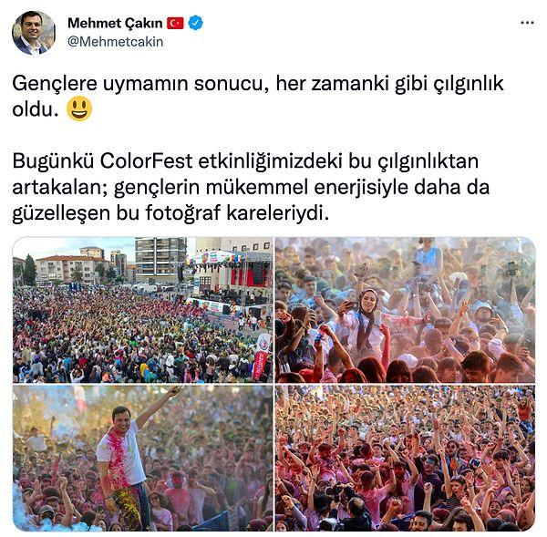 Uşak Belediye Başkanı Mehmet Çakın, Twitter hesabından festivalden bazı fotoğraflar paylaştı.
