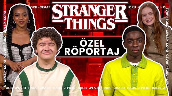Stranger Things 4.Sezon I SoruCevap I Gaten Matarazzo, Sadie Sink, Priah Ferguson, Caleb McLaughlin