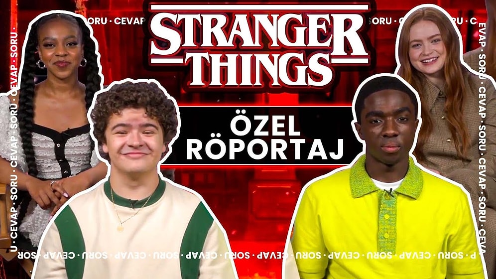 Stranger Things 4.Sezon I SoruCevap I Gaten Matarazzo, Sadie Sink, Priah Ferguson, Caleb McLaughlin