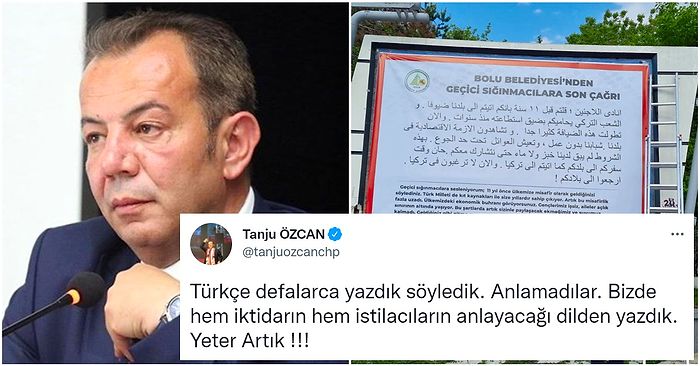 Arapça 'Ülkenize Dönün' Yazan Afişler Astıran Bolu Belediye Başkanı Tanju Özcan'a Gelen Yorumlar