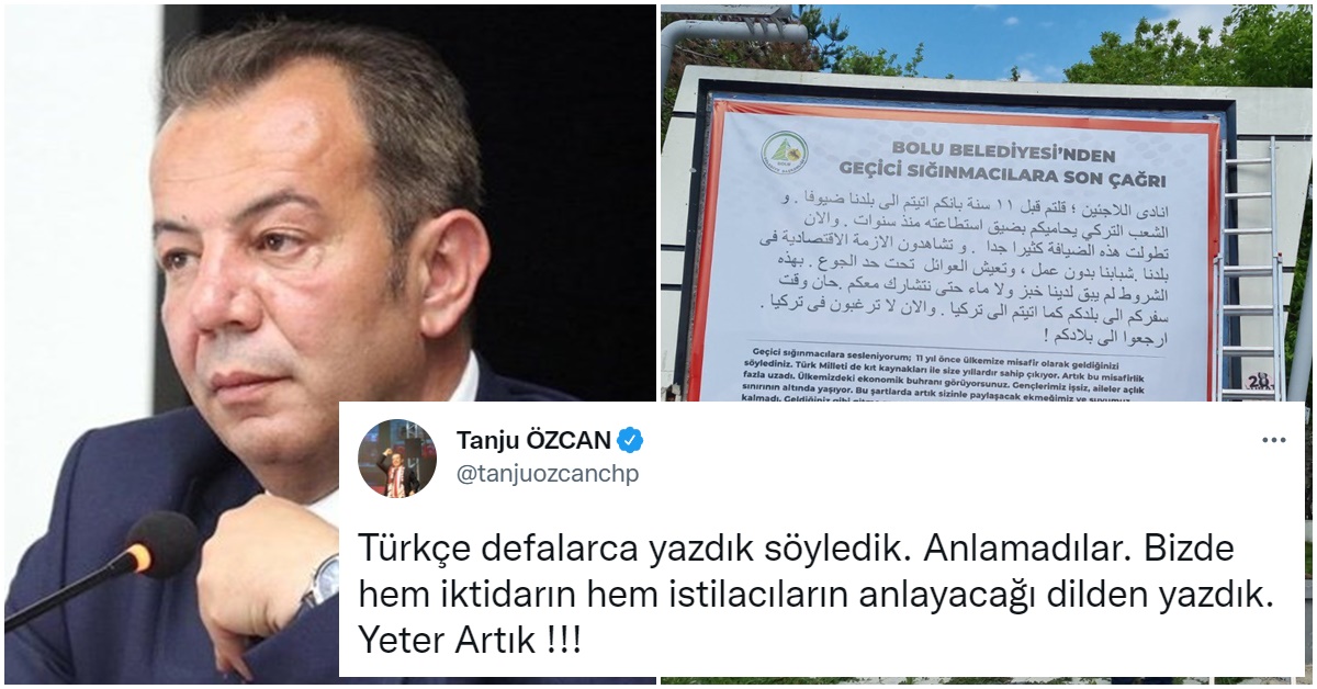 Arapça �Ülkenize Dönün� Yazan Afişler Astıran Bolu Belediye Başkanı