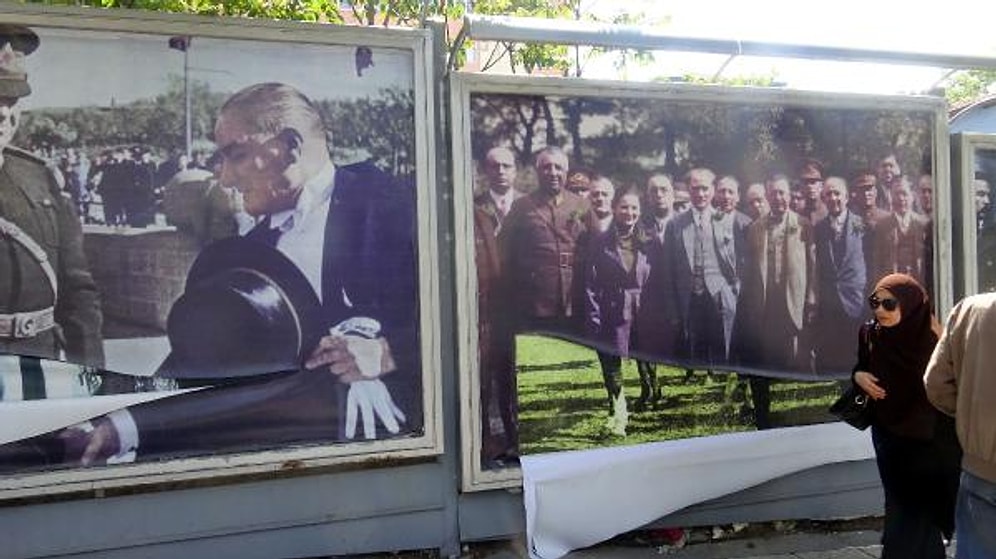 19 Mayıs'ta Provokasyon: Atatürk Posterini Yırtıp Kaçtılar!
