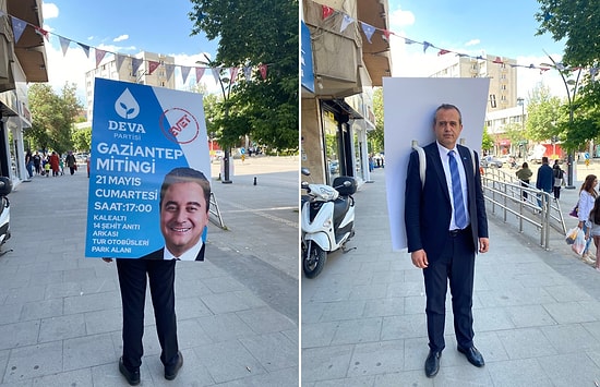 DEVA Partililer, İzin Verilmeyen Afişi Sırtlarında Taşıdı