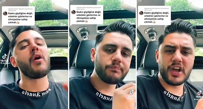 'Kadın Öyle Giyiniyorsa Erkek Baksın Diye Giyiyordur' Diyen Gurbetçinin Sinir Bozan TikTok Videosu