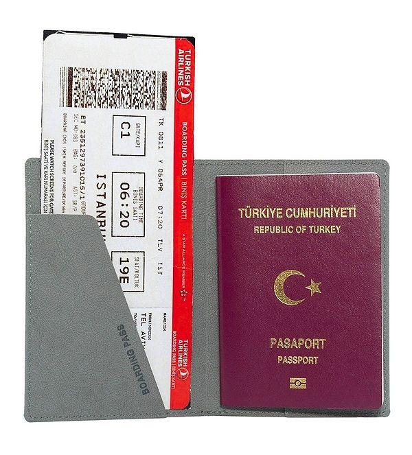 8. Pasaport ve bileti kaybetmemek için pasaport kılıfı...
