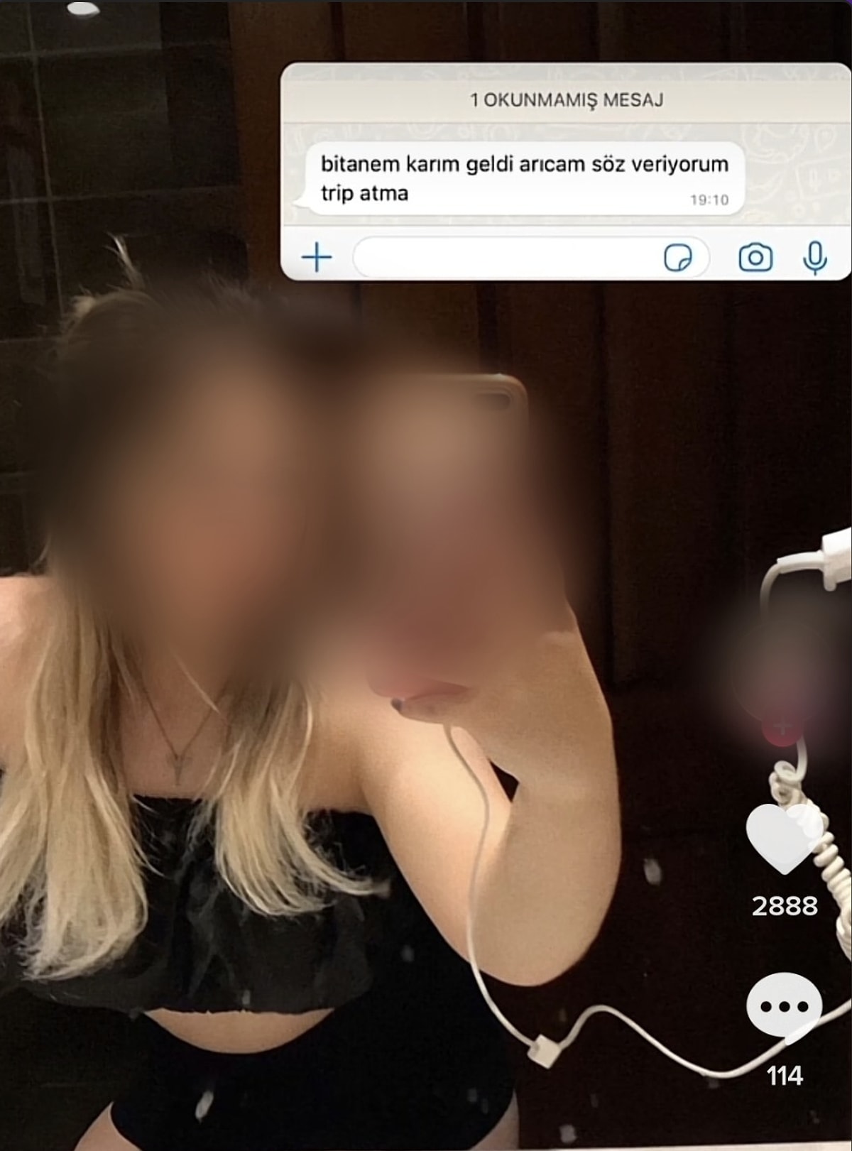 Evli biriyle birlikte olan TikTok kullanıcısı bu kadın da paylaştığı videoy...