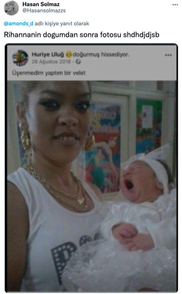 Rihanna'nın Asırlar Süren Hamileliğinin Ardından Erkek Bebek Dünyaya Getirmesi Goygoycuların Diline Düştü