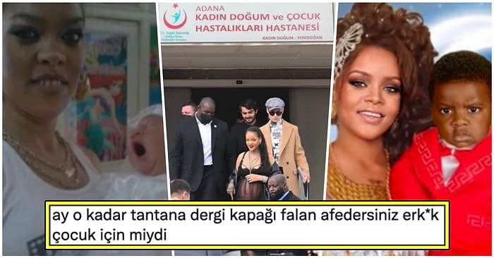 Rihanna'nın Asırlar Süren Hamileliğinin Ardından Erkek Bebek Dünyaya Getirmesi Goygoycuların Diline Düştü