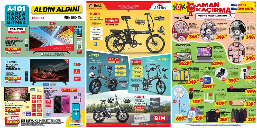 İndirim Günleri Başlıyor: 23 - 29 Mayıs Haftasında A101, BİM ve ŞOK Aktüel Ürünler Listesinde Neler Var?