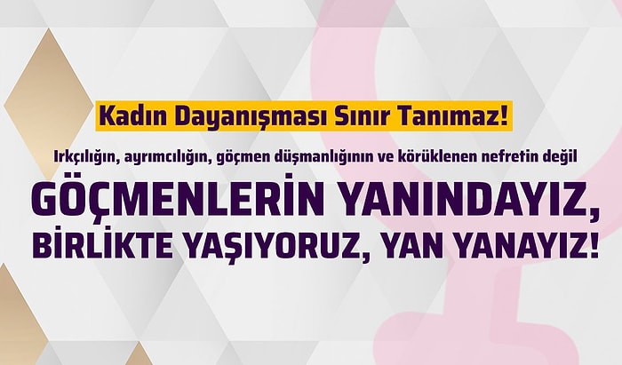 82 Kadın Örgütünden Ortak Açıklama: 'Göçmenlerin Yanındayız'