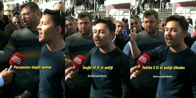 Sokak Röportajında 'İnek 10 Liraya Ot, Milletvekili 5 Liraya Et Yiyor Nerede Adalet?' Diyen Gencin İsyanı