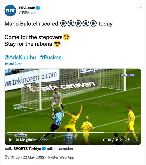 FIFA'nın resmi Twitter hesabı da golü paylaşanlar arasındaydı.