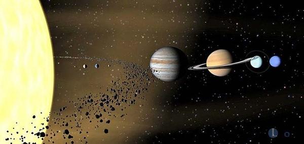 Asteroit kuşağı, hangi iki gezegenin arasında dolaşmasıyla bilinir?