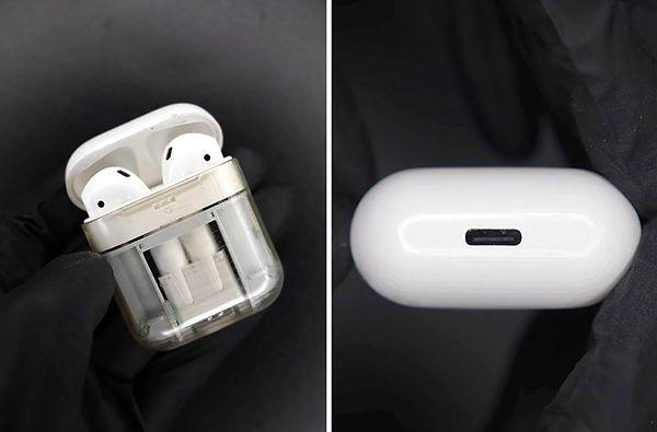 Geçtiğimiz aylarda iPhone modeline USB Tip-C girişi takarak gündem olan Ken Pillonel bu kez AirPods kulaklık modeline benzer bir işlem uygulayarak Lightning girişini USB Tip-C girişi ile değiştirdi.