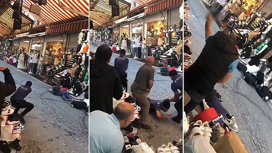 Polisin Elinden Silahı Aldı! İstanbul Beyazıt'taki Çatışmanın Görüntüleri Kamerada