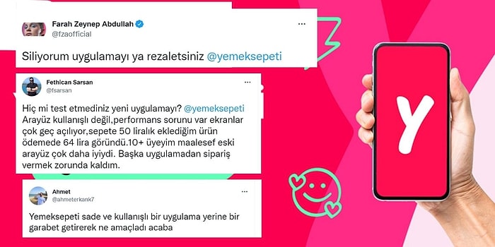 Yemeksepeti'nin Tasarım Değişikliği Kafaları Karıştırdı! Uygulamanın Yeni Haline Ünlü İsim İsyan Etti