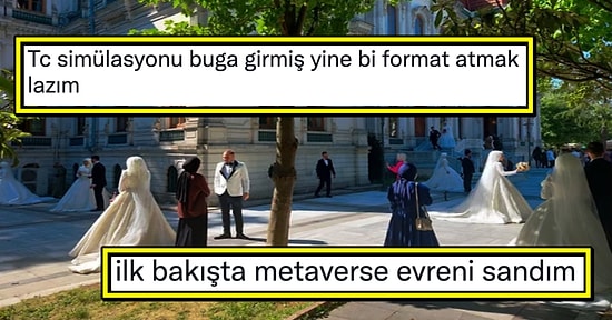 Gelin ve Damatların Dış Çekime Gittikleri Sarayda Ortaya Çıkan Bi’ Garip Görüntüye Gelen Komik Yorumlar