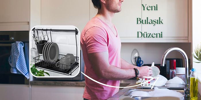 Mutfak Düzenini Bozan Yeni Yıkanmış Bulaşıklar İçin Kullanışlı Bulaşık Sepetleri