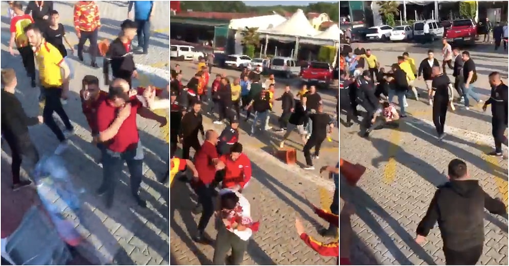 Türkiye Kupası Finalinde Karşılaşacak Olan Sivasspor ile Kayserispor Taraftarları Taşlı Sopalı Kavgaya Tutuştu