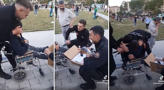 Sahilde Çok Sık Karşılaştıkları Engelli Çocuğa PlayStation Hediye Eden Polis Ekipleri