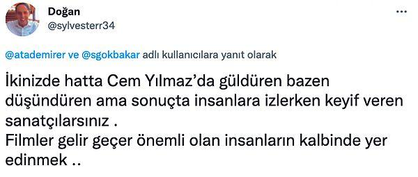 Şahan Gökbakar ve Ata Demirer arasındaki bu konuşma sosyal medyada da olumlu tepki aldı tabii: