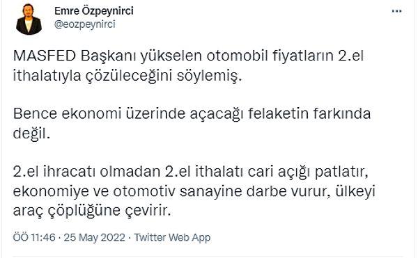 Türkiye'deki en deneyimli otomobil habercilerinden olan Emre Özpeynirci, çözüm önerisini şu şekilde duyurdu ve eleştirisini de yaptı