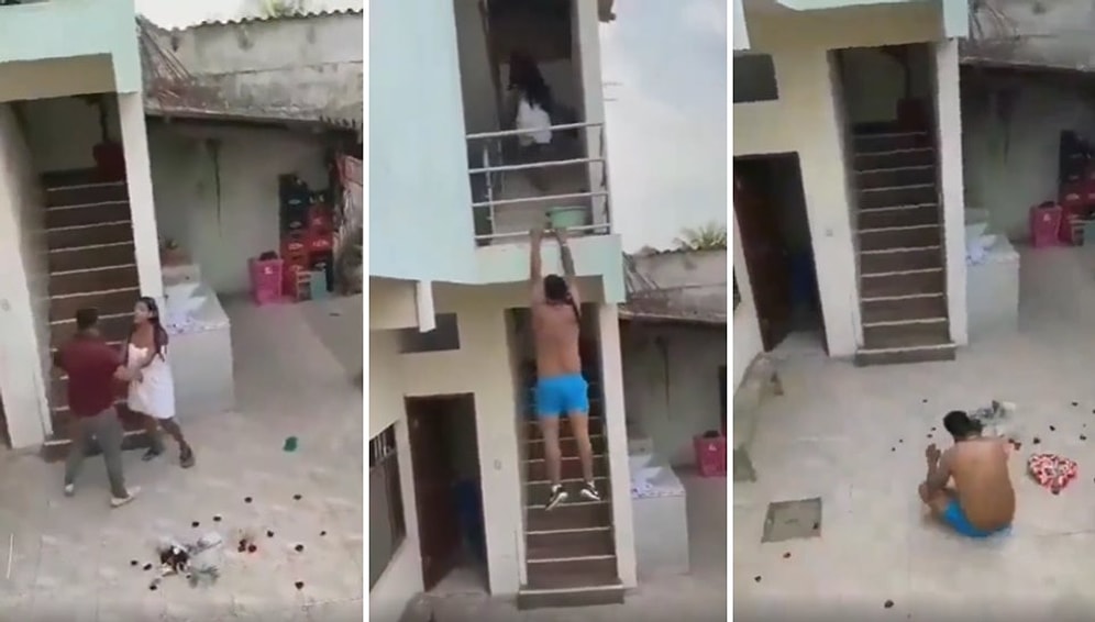 Birlikte Olduğu Kadının Kocasına Yakalanmamak İçin Metrelerce Yükseklikten Atlayan Adamın Gerilim Dolu Anları