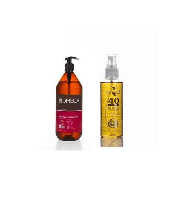 20. Hassas saçlar için tuzsuz şampuan ve bitkili doğal saç bakım yağı...
