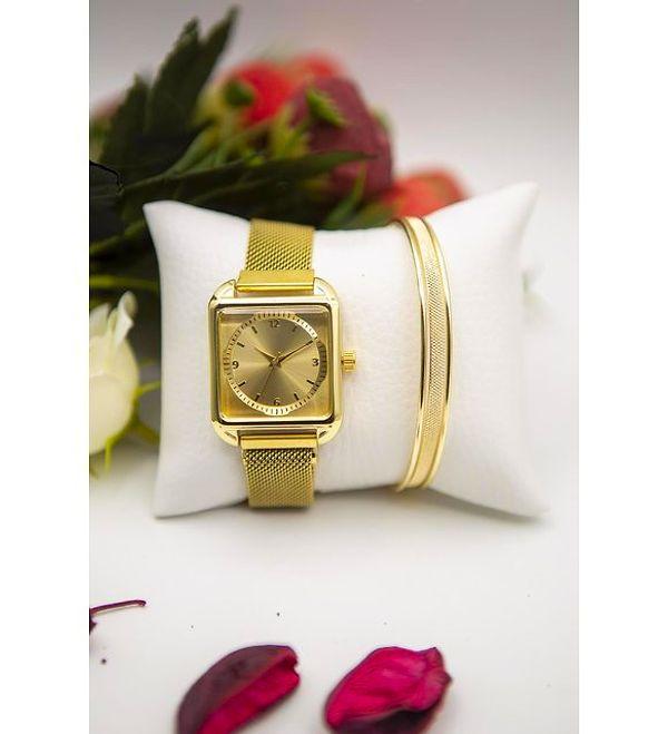 19. Gold renk saat sevenler için 100 TL altına alınabilecek en güzel saatlerden biri.