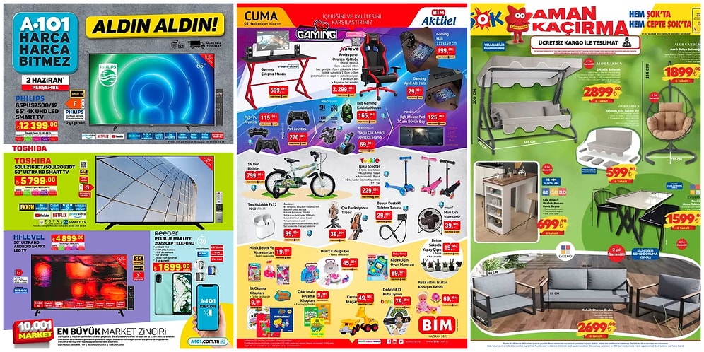 İndirim Günleri Başlıyor: 30 Mayıs- 5 Haziran Haftasında A101, BİM ve ŞOK Aktüel Ürünler Listesinde Neler Var?