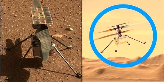 NASA, Mars Helikopteri Ingenuity'nin Uçuş Rekoru Kırdığı Videoyu Paylaştı