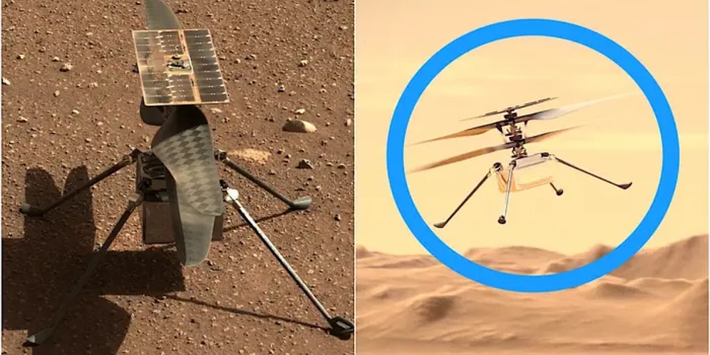 NASA, Mars Helikopteri Ingenuity'nin Uçuş Rekoru Kırdığı Videoyu Paylaştı