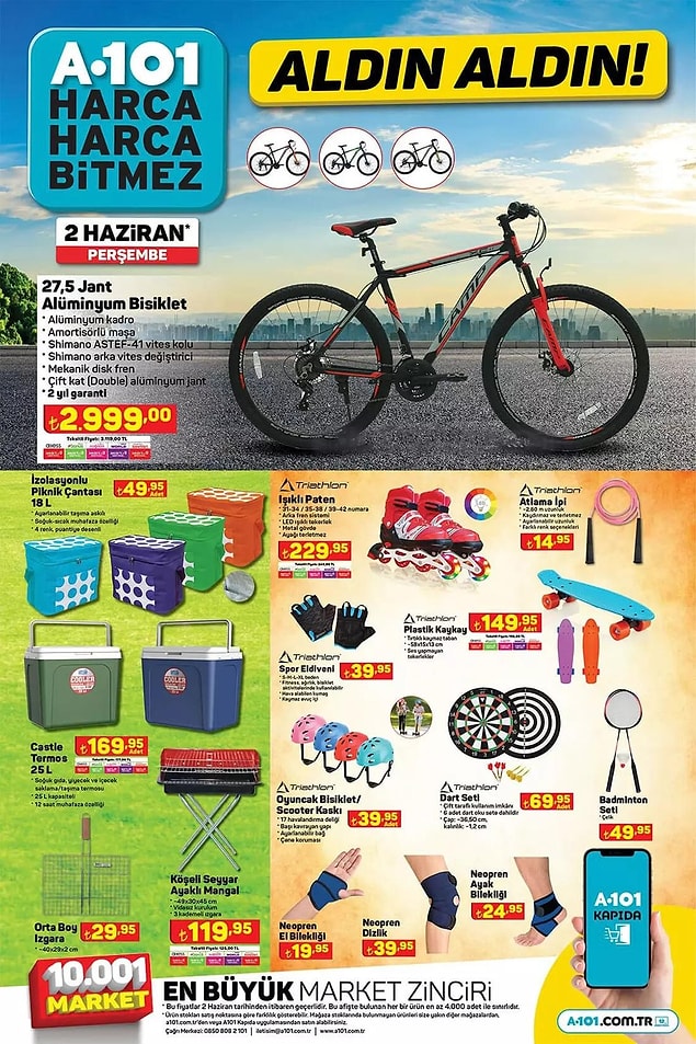 27,5 Jant Alüminyum Bisiklet 2.999 TL.