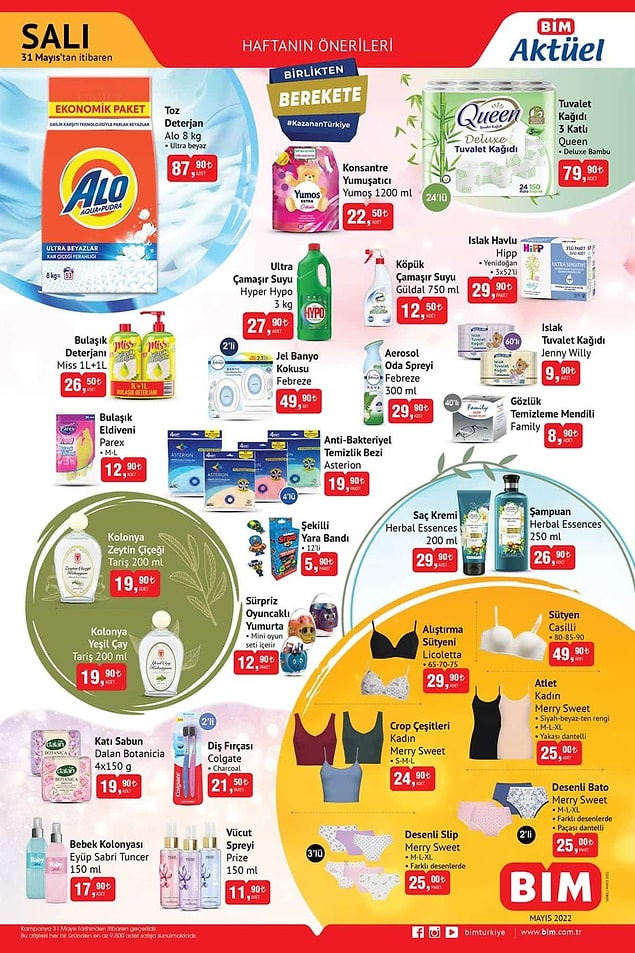BİM'de bu hafta 250 ml Herhal Essences Şampuan 26,90, 200 ml saç kremi 29,90 TL.