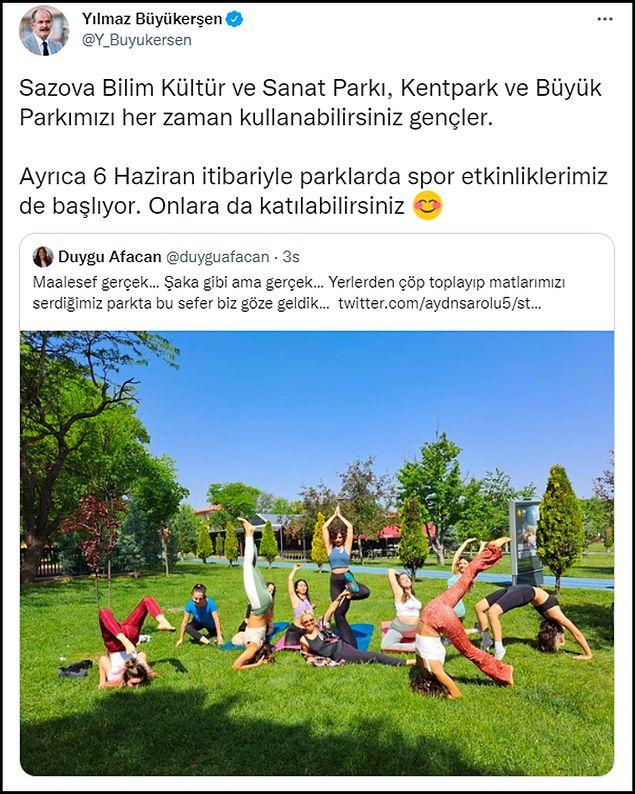 Yılmaz Büyükerşen de kadınlara destek verdi: 'Parklarımızı her zaman kullanabilirsiniz'