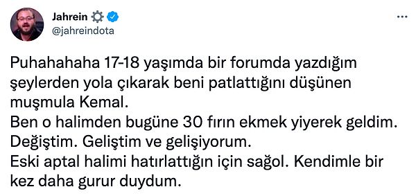 Geçmiş paylaşımları üzerinden pek çok kişiyi hedef alan Jahrein ifadelerin kendine ait olduğunu kabul etti.