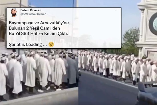 Hafızların Sokakta Yürüdüğü Görüntülere 'Şeriat is Loading' Paylaşımı!