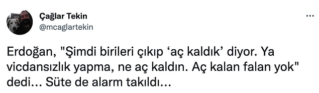 Açlık meselesi de...