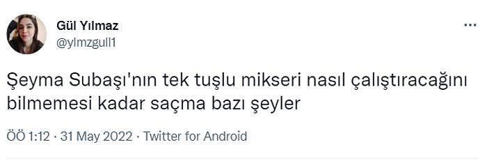 Şeyma Subaşı'nın Mikser Kullanmayı Bilmemesi Dalga Konusu Oldu!